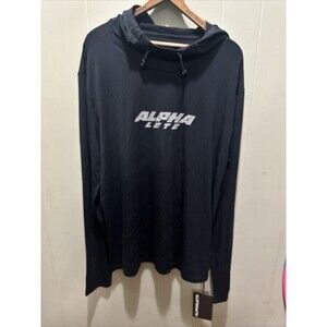 Alphalete Hoodie Longsleeve Men’s 2XL Black Casual Preppy Fleece Lifting